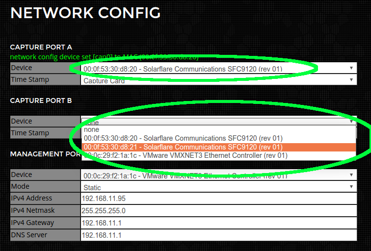 11g packet capture scheduling step 1