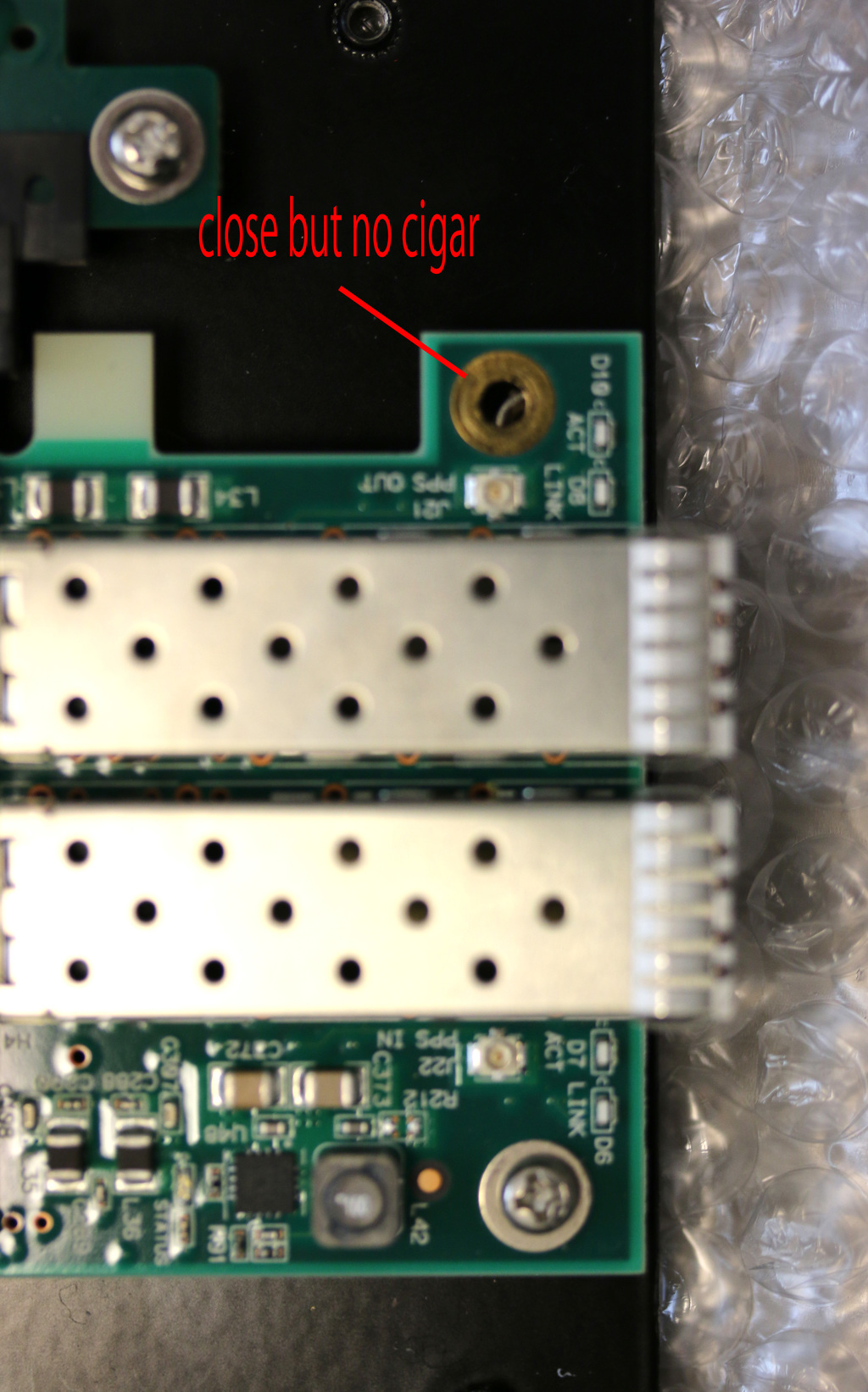 fmadio chassis pcb mounting hole 