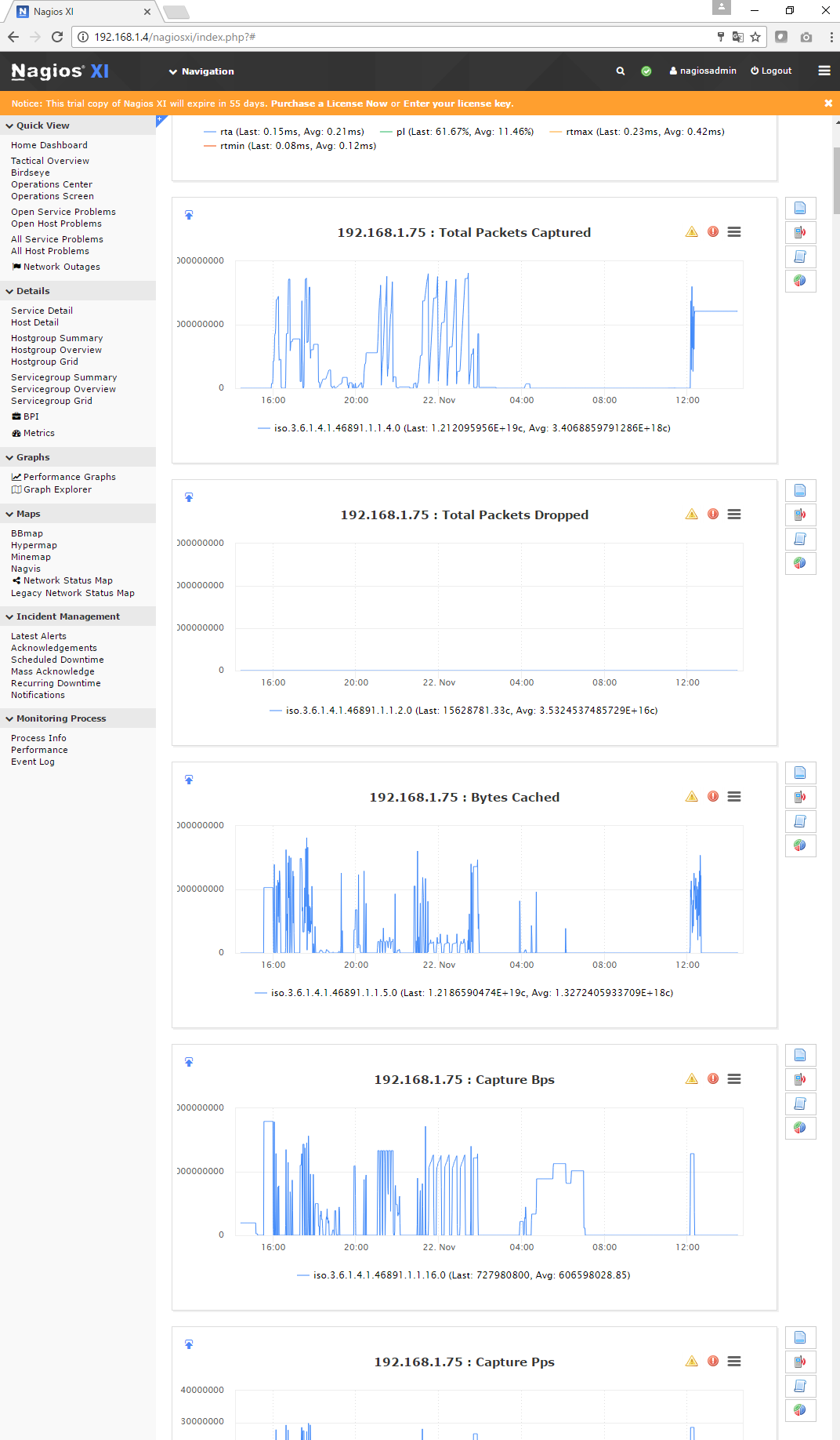 10g packet capture manual nagios setup 0