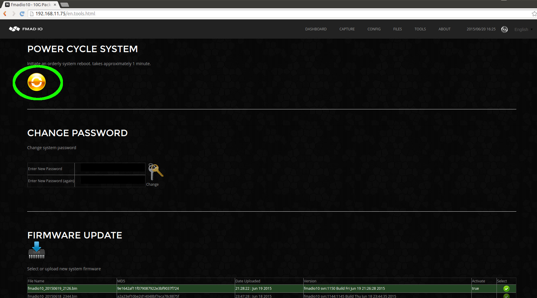 10g packet capture configruation network web